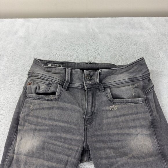 G Star RAW Lynn Mid Skinny Black Denim Jeans Women’s Size 26 x 32 US - Picture 5 of 16